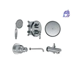 شیرالات توکار حمام مدل شودر زیگموند Brass