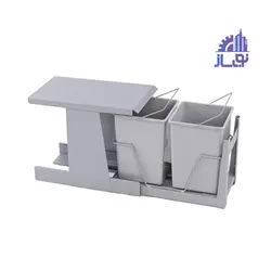 سطل زباله درب باز شو دو مخزنه (آکو)
