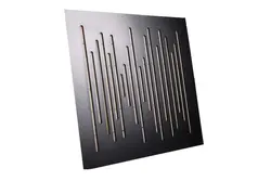 تجهیزات آکوستیک پنل ابزورب موجی مشکیSound absorbing wave wood panel black 60
