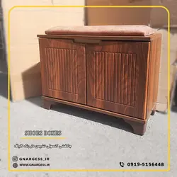 جاکفشی نیمکتی طوسی مدل کنسولی 2 درب ام دی اف