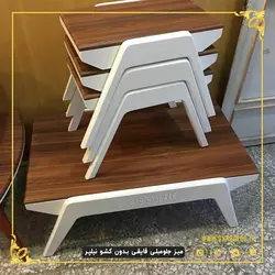 میز جلومبلی و میز عسلی قایقی ام دی اف با صفحه عایق شده