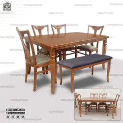 میز ناهارخوری 6 نفره چوبی کرواتی جدید