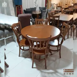 میز ناهارخوری چوب راش لهستانی خراطی 2 الی 6 نفره