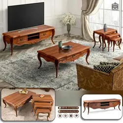 سرویس میز تلویزیون و میز جلومبلی پیچک جدید