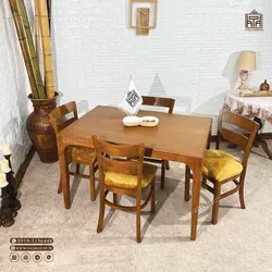 میز ناهار خوری چوب راش اسپرسان تیرکدار با ارسال رایگان