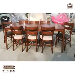 میز ناهار خوری چوب راش اسپرسان تیرکدار با ارسال رایگان