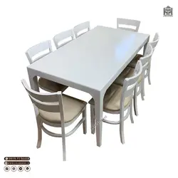میز ناهار خوری چوب راش اسپرسان تیرکدار با ارسال رایگان