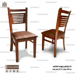 میز صبحانه خوری زاویه چوبی 2 نفره با صندلی آبشاری