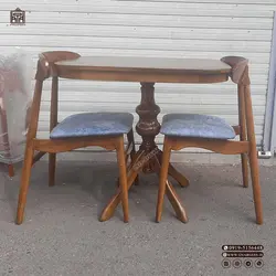 میز ناهارخوری 2 نفره گلرویا با صندلی چوب راش وان (ارسال رایگان)
