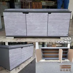 جاکفشی نیمکتی 3درب باکسدار شش طبقه
