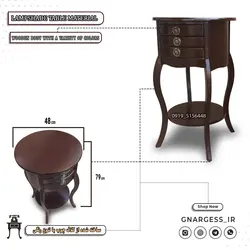 میز آباژور چوبی 3 کشو خمره ایی با ارسال رایگان در محدوده