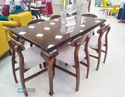 میز ناهارخوری پارامیس 4 نفره با میز مهرگان چوبی