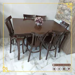 قیمت مدل های میز ناهارخوری 4 نفره چوبی با صندلی لهستانی کف بیضی