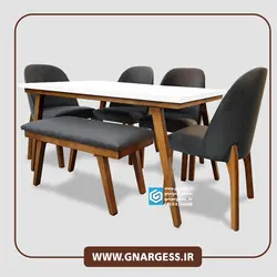 حراج میز ناهارخوری بوگاتی طرح کلاسیک 5نفره