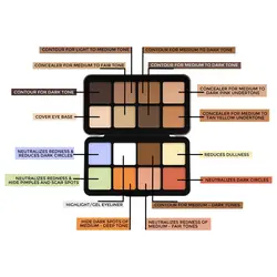 پالت کانتور چرب فوراور۵۲ FOREVER52, 16 Color Camouflage HD Palette – CHP001
