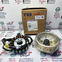 اهنربا ( فلکه ) با بوبین ( دستگاه ) سیم پیچی برق کامل موتور اپاچی 200 اصلی