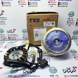 اهنربا ( فلکه ) با بوبین ( دستگاه ) سیم پیچی برق کامل موتور اپاچی 200 اصلی