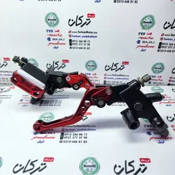 ست کامل پمپ ترمز و قلوه کلاچ رنتال cnc اسپرت انواع موتور سیکلت ( قرمز )