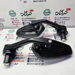 اینه اسپرت سر فرمان رنتال cnc مشکی (جفتی)