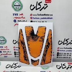پد ( برچسب ) ارم ژله ای سر گلگیر جلو موتور TVS راکس ( نارنجی )