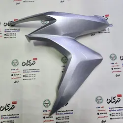 قاب ( کاور ) فلاپ بغل چراغ ( بلوری ) موتور طرح کلیک ( نقره ای براق ) ( چپ ) خارجی