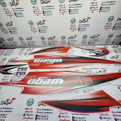 ارم ( برچسب ) کامل بدنه موتور TVS وگو قرمز ( کیفیت درجه 1 )