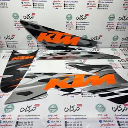 ارم ( برچسب ) بدنه کامل موتور تریل فلات طرح KTM کی تی ام فیس قدیم