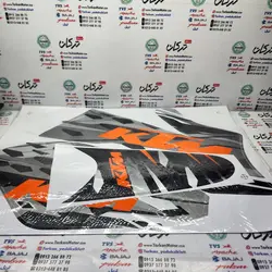 ارم ( برچسب ) بدنه کامل موتور تریل فلات طرح KTM کی تی ام فیس قدیم