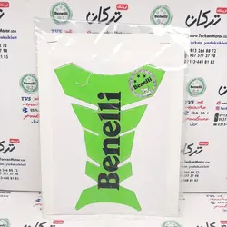 پد ( برچسب ) ارم روی باک موتور بنلی سبز فسفری باریک