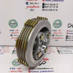چهار شاخ کلاچ ( دیسک ) زیر و رو با صفحه کلاچ کامل موتور اپاچی 150 ، 160 و 180 و HLX 150 اچ ال ایکس