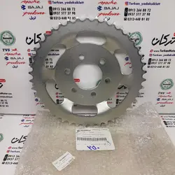 دنده ( طبق ) زنجیر چرخ عقب ( 43 دندانه ) موتور بنلی 250 تک سیلندر قدیم و جدید اصلی