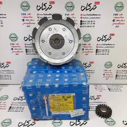 دیسک کلاچ همراه با دنده مقابل موتور پالس 180 UG4 ( بدون هندل ، زین دو تکه ) 200 و 220 و اونجر 200 و 220 صفحه کلاچ بزرگ اصلی
