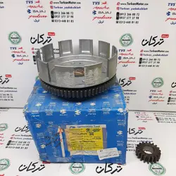 دیسک کلاچ همراه با دنده مقابل موتور پالس 180 UG4 ( بدون هندل ، زین دو تکه ) 200 و 220 و اونجر 200 و 220 صفحه کلاچ بزرگ اصلی