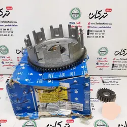دیسک کلاچ همراه با دنده مقابل موتور پالس NS 200 ان اس و RS ار اس اصلی