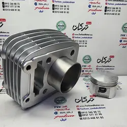 سیلندر با رینگ و پیستون ( پستان ) موتور پالس 180 UG3 ( هندلی ، زین یک تکه ) نقره ای