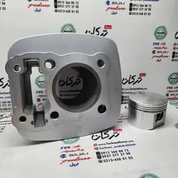 سیلندر با رینگ و پیستون ( پستان ) موتور پالس 180 UG3 ( هندلی ، زین یک تکه ) نقره ای