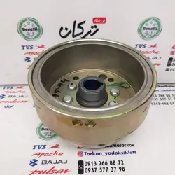 فلکه برق ( اهن ربا ) همراه با ساچمه ( پیلوت ) استارت پالس 180 و 220 UG4 ( بدون هندل ، زین دو تکه ) 18 بوبین