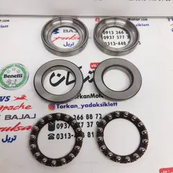 کاسه و ساچمه فرمان کامل موتور باکسر 150 و پالس 180 UG3 ( هندلی ، زین یک تکه ) و LS 135 ال اس