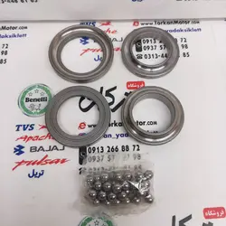 کاسه و ساچمه فرمان کامل موتور پالس 180 ، 200 و 220 UG4 ( بدون هندل ، زین دو تکه ) و 200 و 160 و 150 NS ان اس و RS ار اس و اونجر 200 و 220 کیفیت درجه 1 هندی