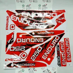 ارم ( برچسب ) کامل بدنه موتور تریل گلد رادیسون قرمز