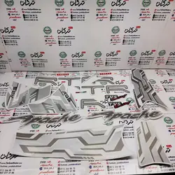 ارم ( برچسب ) کامل موتور اپاچی 180 جدید سفید