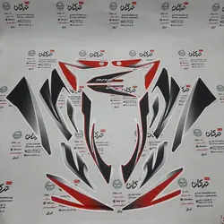 ارم ( برچسب ) کامل موتور پالس NS 200 ان اس قرمز مشکی