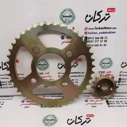 دنده ( طبق ) زنجیر جلو و چرخ عقب موتور پالس LS 135 ال اس و باکسر 150