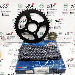 ست دنده ( طبق ) زنجیر جلو و چرخ عقب همراه با زنجیر موتور اپاچی 200 اصلی
