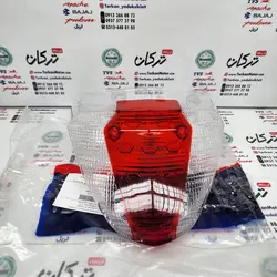 شیشه طلق خطر عقب موتور TVS راکس شیشه سفید قرمز قدیم