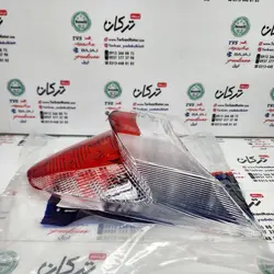 شیشه طلق خطر عقب موتور TVS راکس شیشه سفید قرمز قدیم