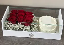 گل و کیک برای تولد 250