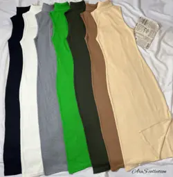 پیراهن چاکدار یقه اسکی جذب کبریتی(1654)