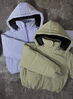 کاپشن پفی کلاهدار(2268)