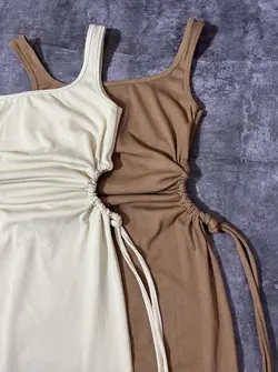 پیراهن برشکا بلند چاکدار بفل گت وارداتی(2444)